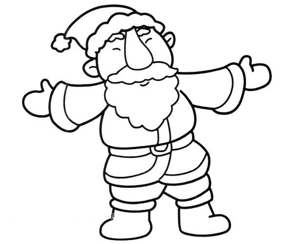 Simple drawing of Santa Claus