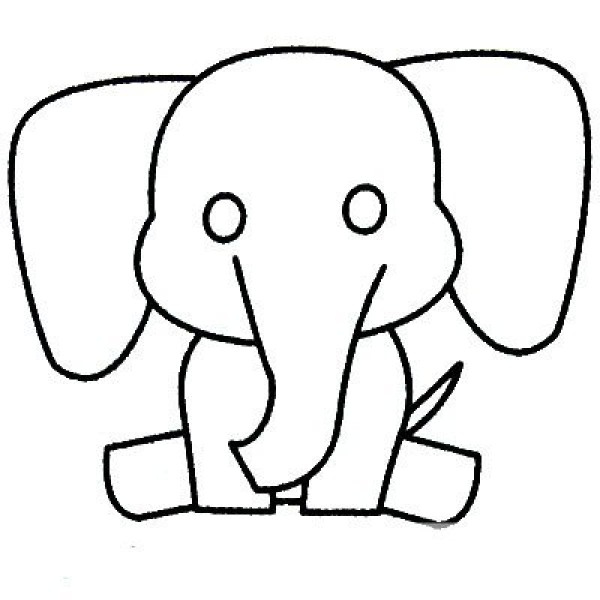 Complete collection of elephant simple strokes and drawing steps