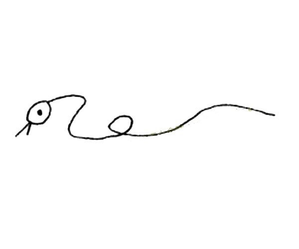 simple line drawing snake