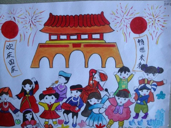 Celebrate the National Day and imagine the future, enjoy National Day-related children’s paintings