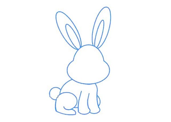 Draw a cartoon little white rabbit step by step