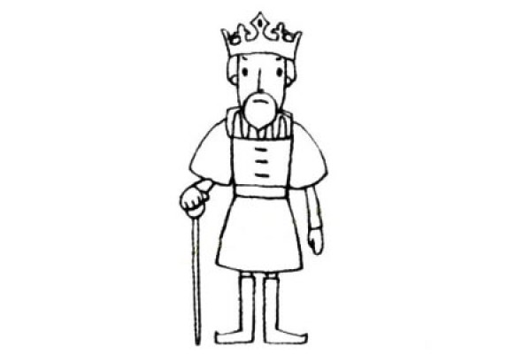 Simple drawing pictures of handsome king