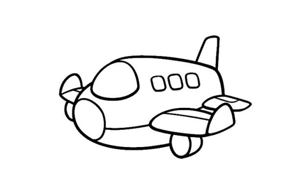 Cute cartoon little airplane