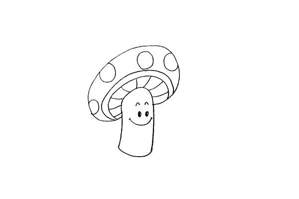 How to draw a small mushroom