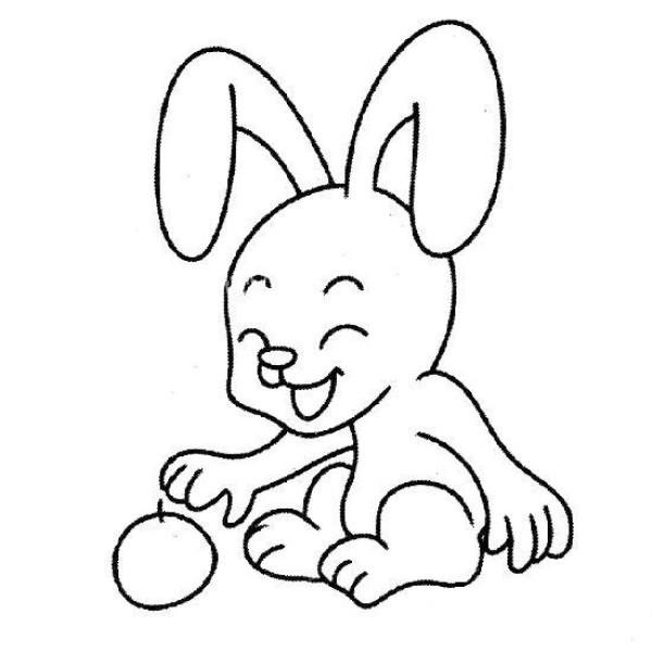 Complete collection of cartoon rabbit simple strokes