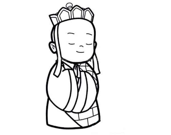 Cartoon Tang Monk Simple Drawing Picture