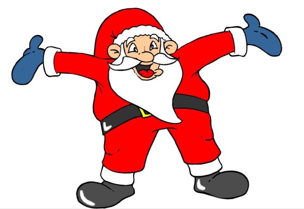 Santa Claus with open hands