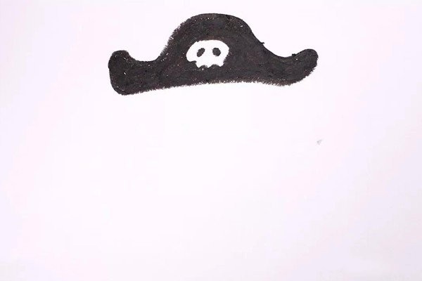 How to draw a bearded pirate with oil pastels