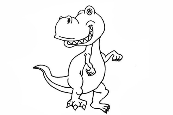 Cute Cartoon Dinosaur Simple Drawing Picture