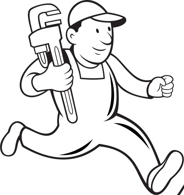 Plumber running for repairs