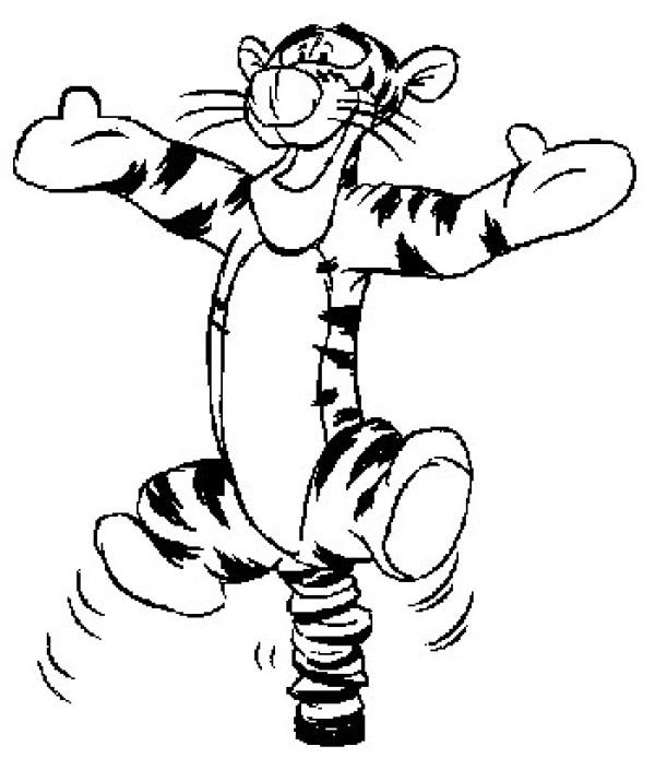 Disney character simple drawing Tigger simple drawing