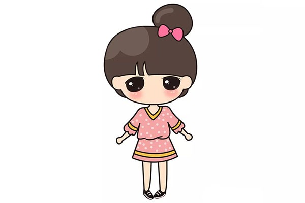 Draw cute cartoon character Meng Xiaoxi