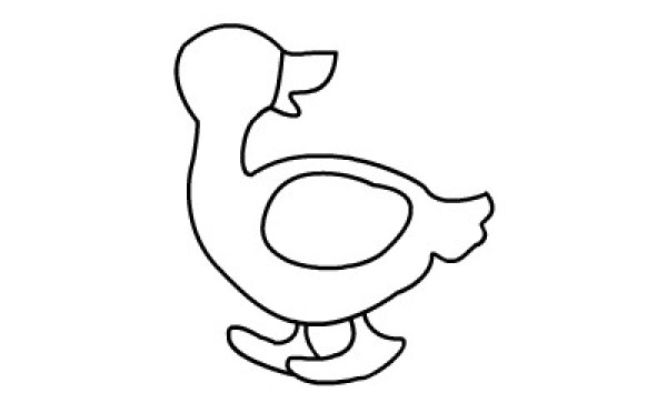 How to draw a duck with simple strokes for children