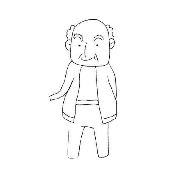 Representation of family characters Grandpa