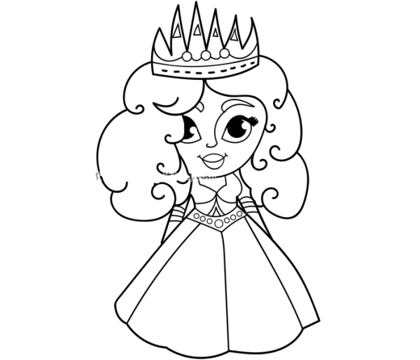 Cute cartoon princess