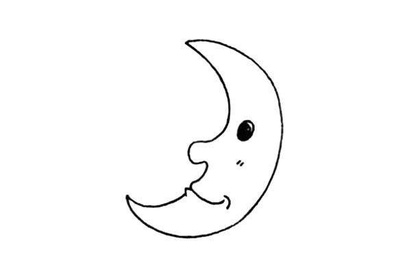 How to draw cartoon moon