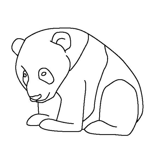 Simple drawings of animals, simple drawings of baby pandas