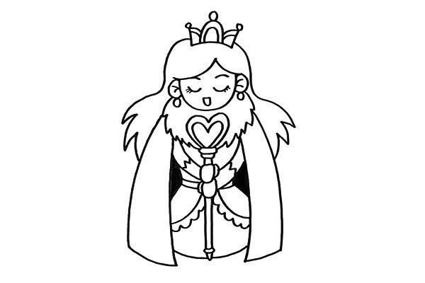 How to draw the princess of the ice and snow kingdom