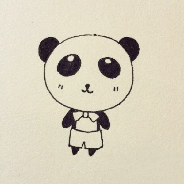 About Cute Panda Simple Drawing