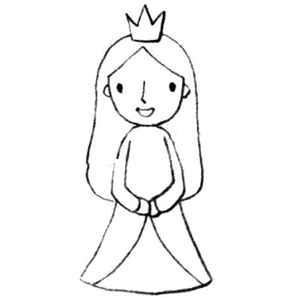 Princess simple drawing tutorial