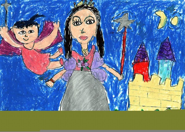 Childrens drawings: Mom is a goddess