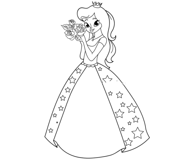 The princess who likes roses