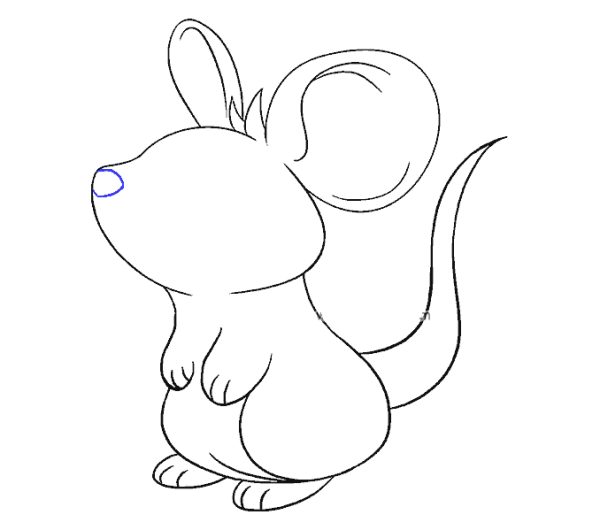 Teach you how to draw a cute little mouse