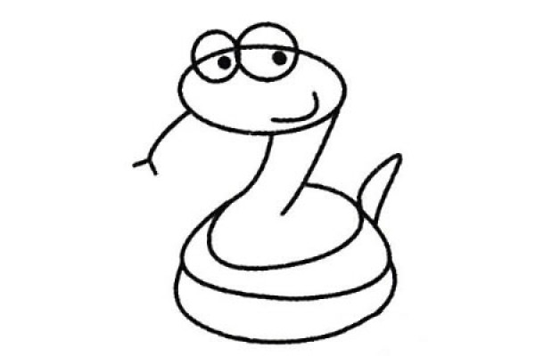 A complete collection of snake simple drawings and drawing steps