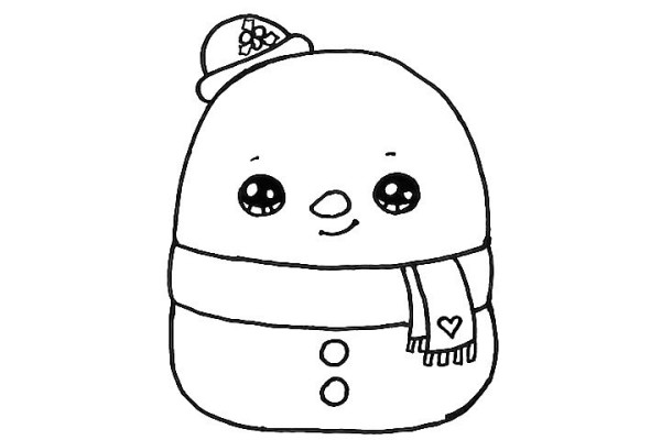 How to draw a super simple snowman