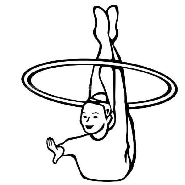 Simple drawing of a gymnast