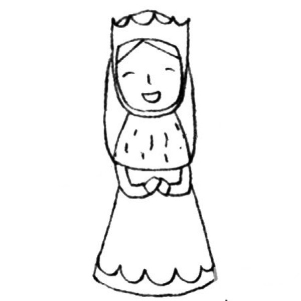 Beautiful simple drawing pictures of princesses from various countries