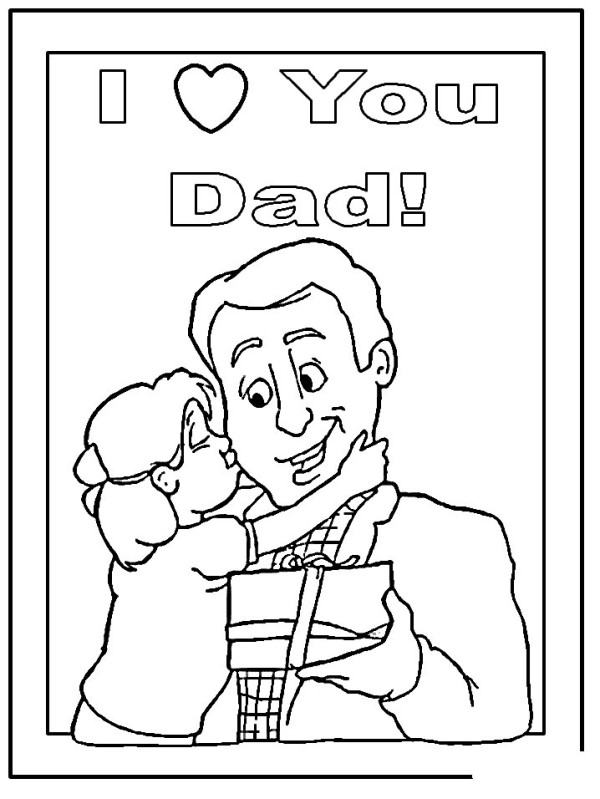 Fathers Day simple drawing material, dear dad