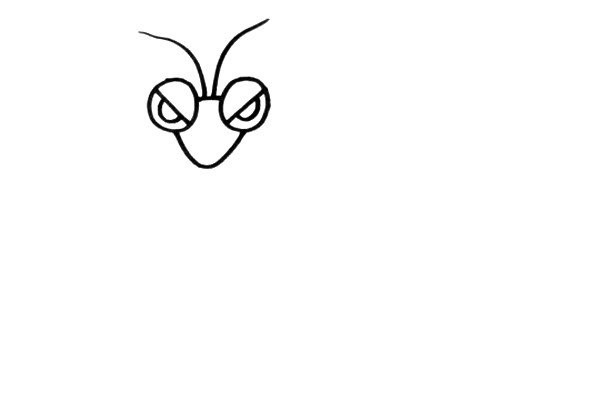 How to draw a cartoon mantis