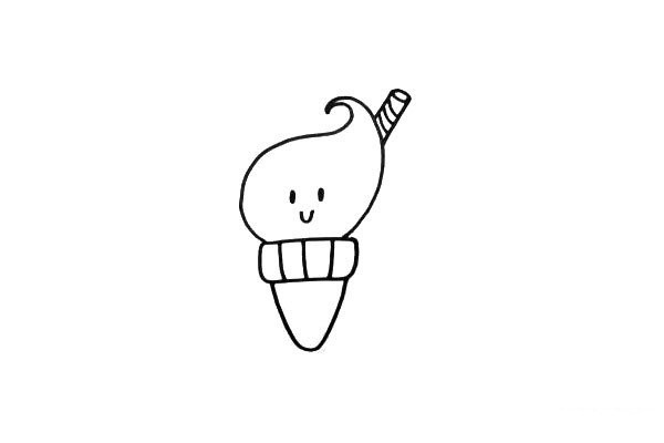 Simple drawing of sugar cone