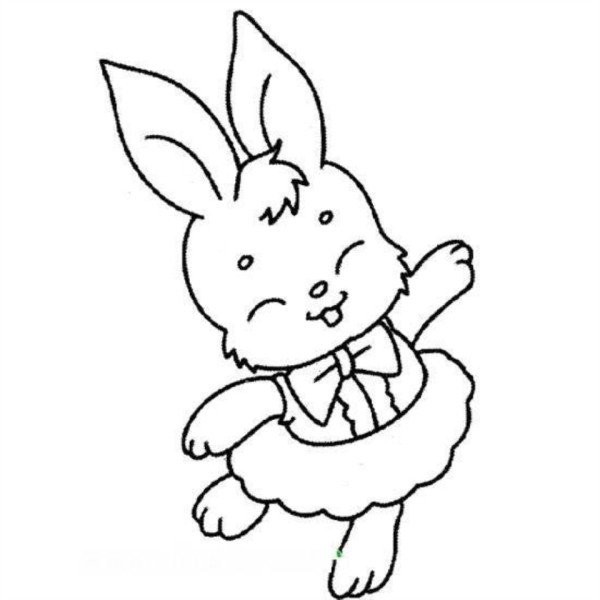 Animal simple drawing of bunny, simple drawing of bunny picture