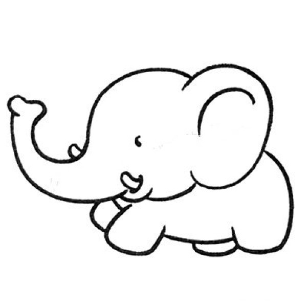 Simple Drawing for Intermediate Level Elephant