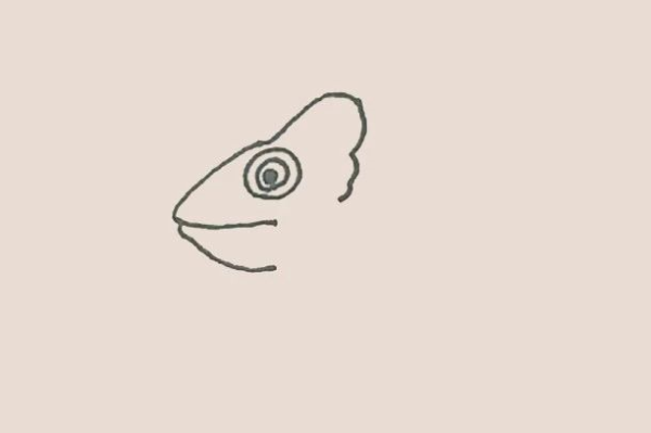 Simple drawing of chameleon