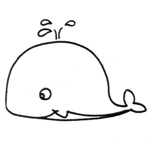 Simple Drawing for Intermediate Level Whale