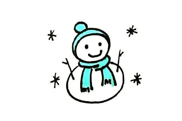 Learn to draw a beautiful snowman