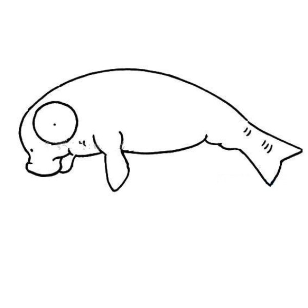 Simple strokes of manatee pictures