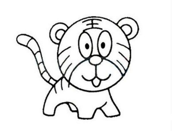 Animal simple drawing tiger Tiger picture simple drawing