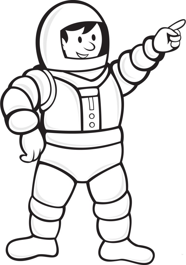 How to draw a simple astronaut