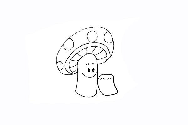 How to draw a small mushroom