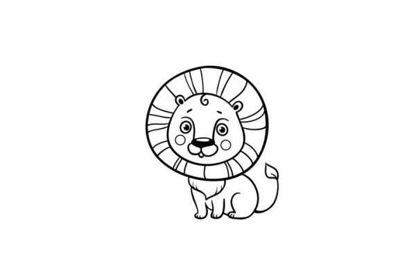 Cartoon little lion