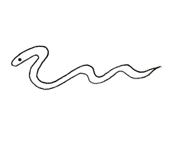 simple line drawing snake