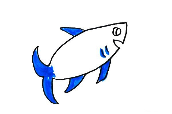 Simple strokes of marine style fish