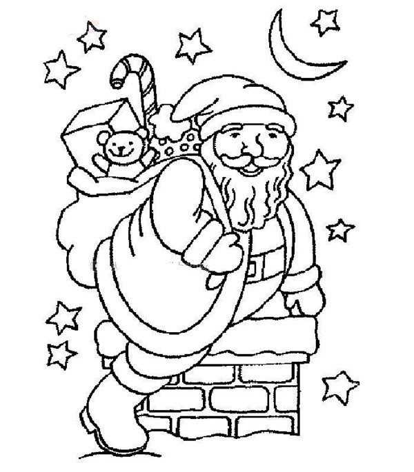 Santa Claus under the stars