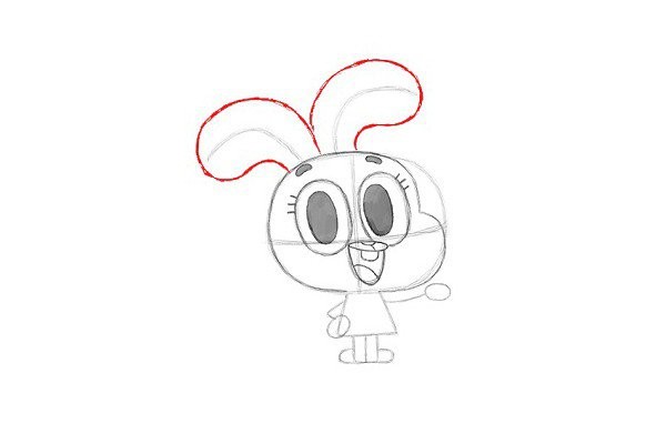 Draw a simple drawing of the cartoon character Anais 