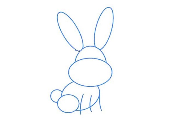 Draw a cartoon little white rabbit step by step