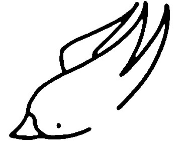 How to draw a swallow in simple strokes